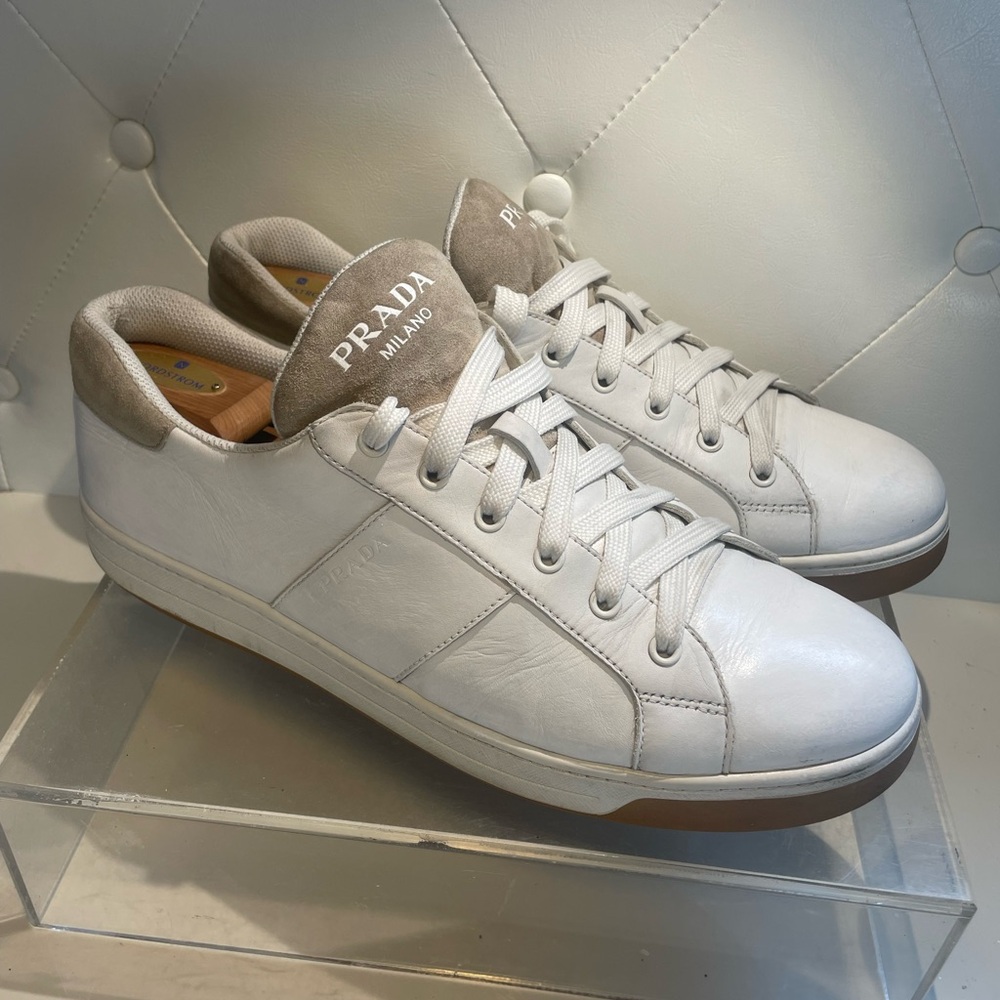 Prada Milano Men's White Sneakerssz 11.5 made in italy - Picture 4 of 16